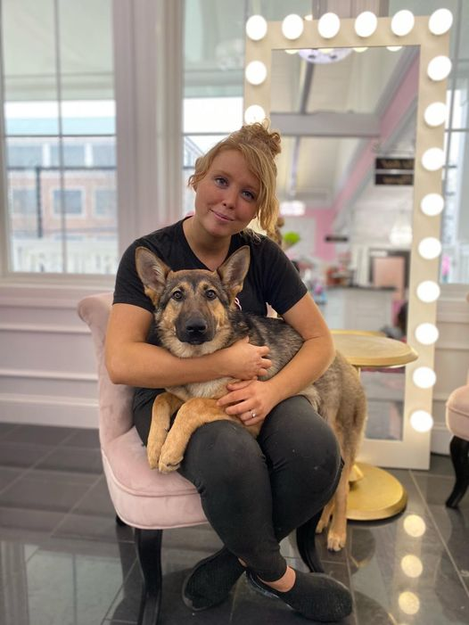 anna Anna puppy with trainer